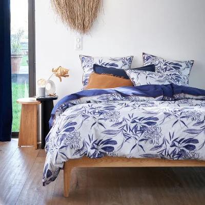 La Redoute Mishima Floral 100% Cotton Percale 200 Thread Count Duvet Cover