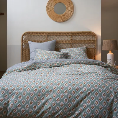 La Redoute Cilou Palmette 100% Cotton Percale 200 Thread Count Duvet Cover
