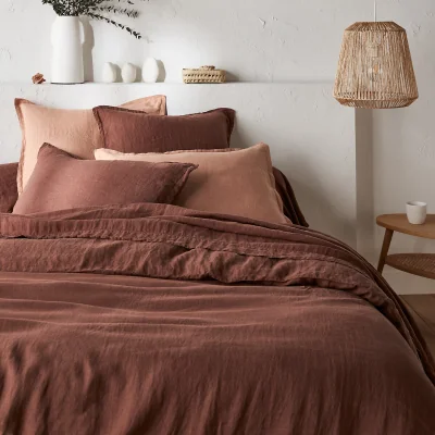 La Redoute Linot Plain 100% Washed Linen Duvet Cover