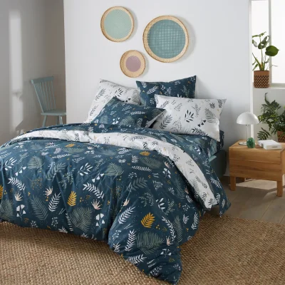 La Redoute Suzanne Floral 100% Cotton Percale 200 Thread Count Duvet Cover
