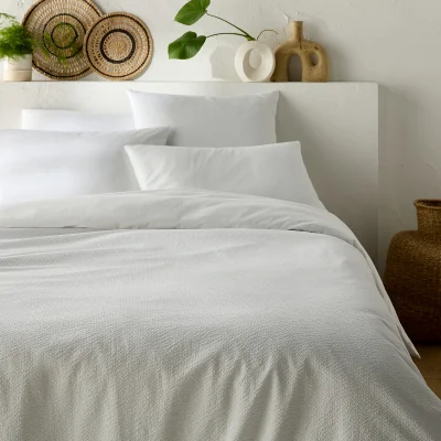 La Redoute Seersucker Washed Cotton Duvet Cover