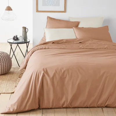 La Redoute Plain 100% Organic Cotton Percale 200 Thread Count Duvet Cover