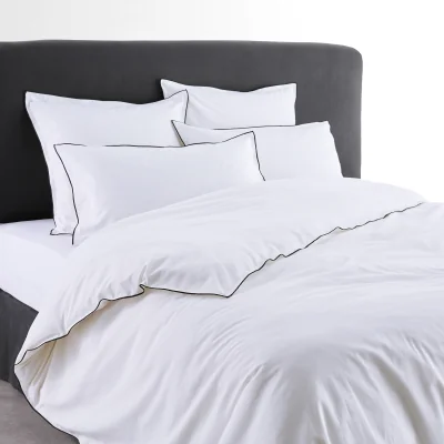 La Redoute Plain 100% Washed Organic Cotton Voile 400 Thread Count Duvet Cover