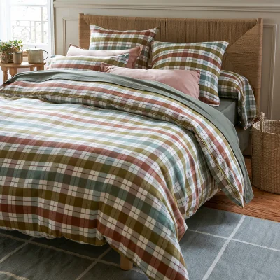 La Redoute Molgan Tartan 100% Flannel Duvet Cover