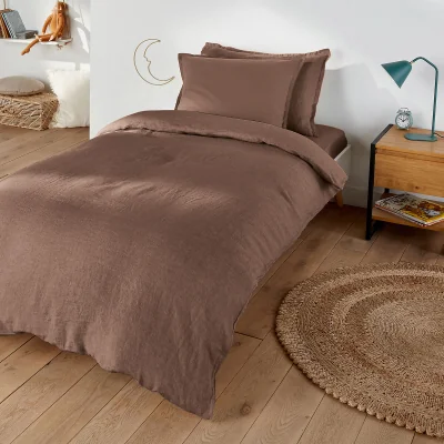 La Redoute Linot Plain 100% Washed Linen Duvet Cover