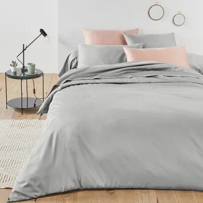 La Redoute Plain 100% Cotton Satin 300 Thread Count Duvet Cover