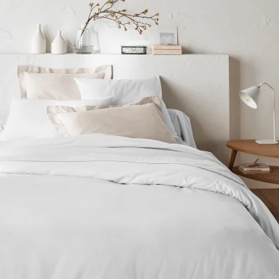 La Redoute Scénario Plain 100% Cotton Zipped Duvet Cover