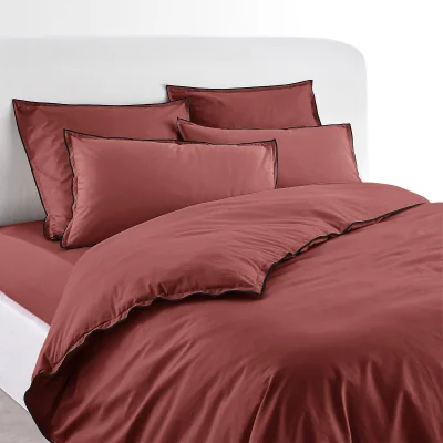 La Redoute Plain 100% Washed Organic Cotton Voile 400 Thread Count Duvet Cover