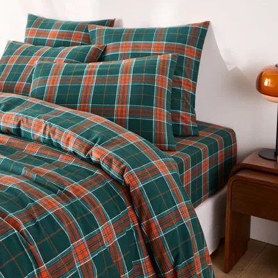 La Redoute Jorasses Checked Flannel Duvet Cover