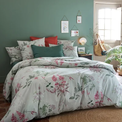 La Redoute Isoline Floral 100% Cotton Percale 200 Thread Count Duvet Cover