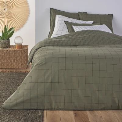 La Redoute Monille Striped 100% Washed Cotton Duvet Cover