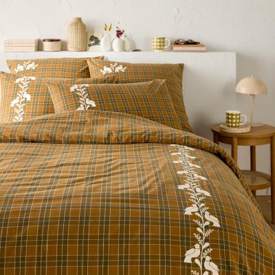 La Redoute Lotta Embroidered Tartan 100% Cotton Duvet Cover