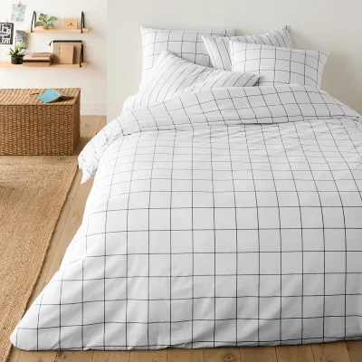 La Redoute Pia Checked 100% Cotton Duvet Cover