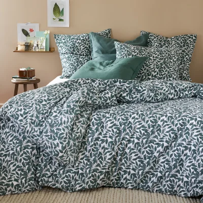 La Redoute Feuillage Foliage 100% Washed Cotton Duvet Cover