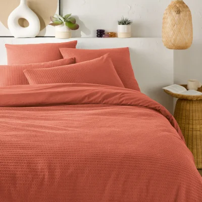 La Redoute Tifly Honeycomb Washed Cotton Duvet Cover