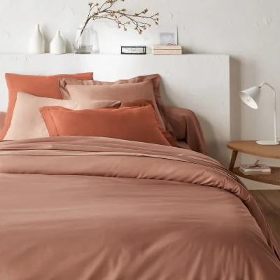 La Redoute Scénario Plain 100% Cotton Zipped Duvet Cover