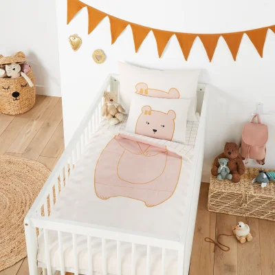 La Redoute Anabella Teddy Bear 100% Cotton Duvet Cover