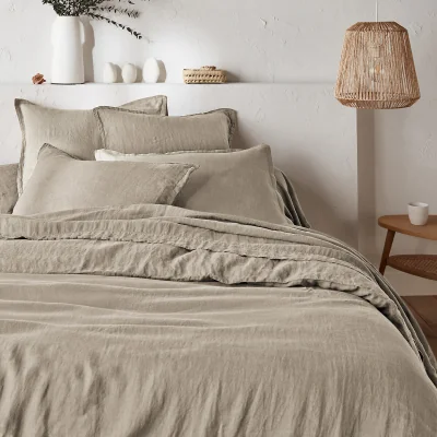 La Redoute Linot Plain 100% Washed Linen Duvet Cover