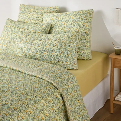 La Redoute Dalina Floral Print Washed Linen/Cotton Duvet Cover