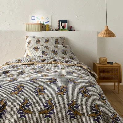 La Redoute Zakari 50% Recycled Cotton Duvet Cover With Contrast Edging