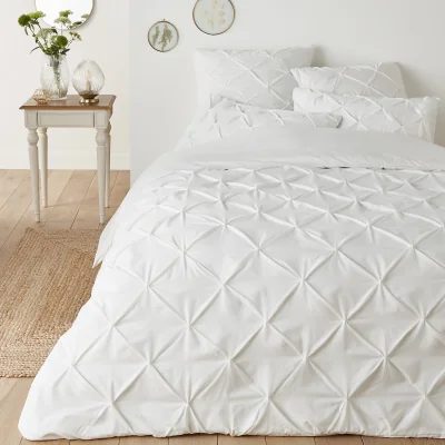 La Redoute Blanche Pintuck Duvet Cover