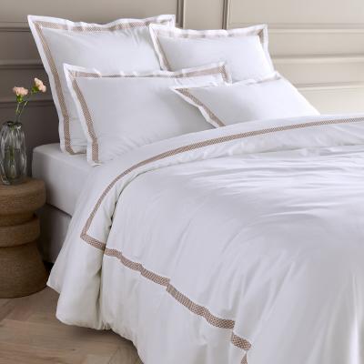 La Redoute Maella Embroidered 100% Organic Cotton Percale 200 Thread Count Duvet Cover