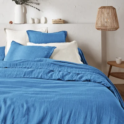 La Redoute Linot Plain 100% Washed Linen Duvet Cover