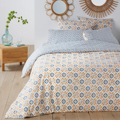 La Redoute Soleme Graphic 100% Cotton Percale 200 Thread Count Duvet Cover