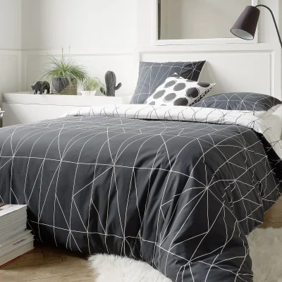 La Redoute Shapes Geometric 100% Cotton Reversible Duvet Cover