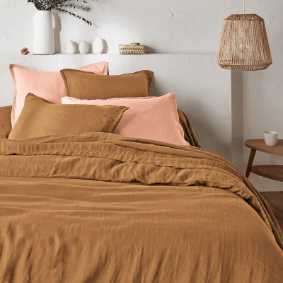 La Redoute Linot Plain 100% Washed Linen Duvet Cover