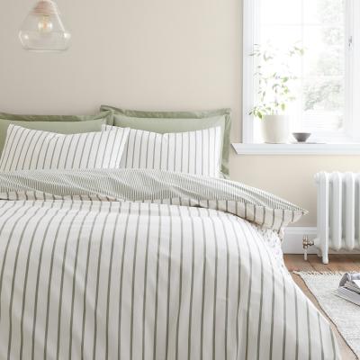 La Redoute Hampton Stripe 200 Thread Count Cotton Reversible Duvet Cover Set