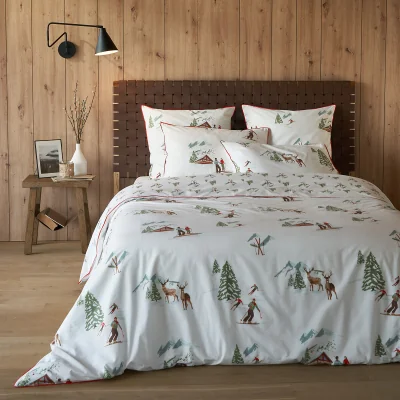 La Redoute St Moritz Alpine 100% Cotton Percale 200 Thread Count Duvet Cover