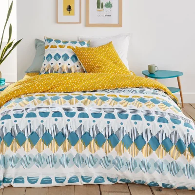 La Redoute Cool Geometic 100% Cotton Duvet Cover