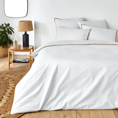 La Redoute Jolly Plain 100% Organic Cotton Percale 200 Thread Count Duvet Cover