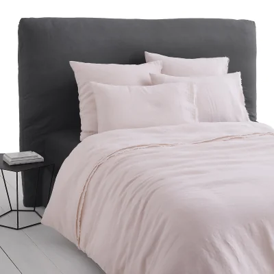 La Redoute Estavelle Fringed 100% Washed Linen Duvet Cover