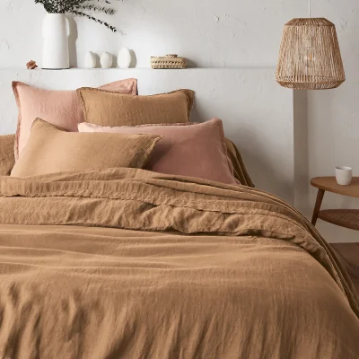 La Redoute Linot Plain 100% Washed Linen Duvet Cover