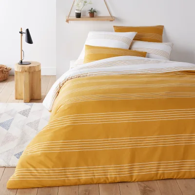 La Redoute Horizon Striped 100% Cotton Duvet Cover