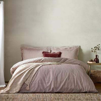 La Redoute Hebden Mélange Stripe Cotton Duvet Cover Set