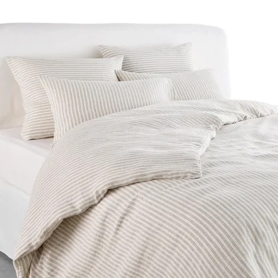 La Redoute Kalaya Striped 100% Washed Linen Duvet Cover
