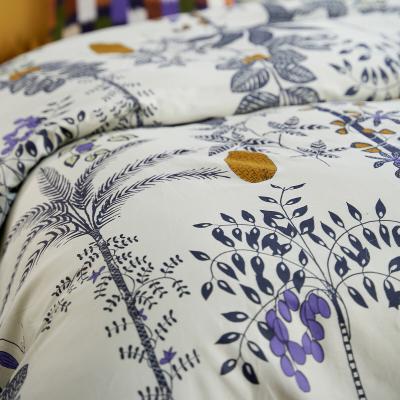 La Redoute Kampong Tropical 100% Cotton Satin 300 Thread Count Duvet Cover