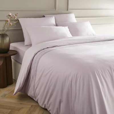 La Redoute Florentina Embroidered 100% Cotton Percale Duvet Cover