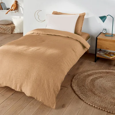La Redoute Linot Plain 100% Washed Linen Duvet Cover