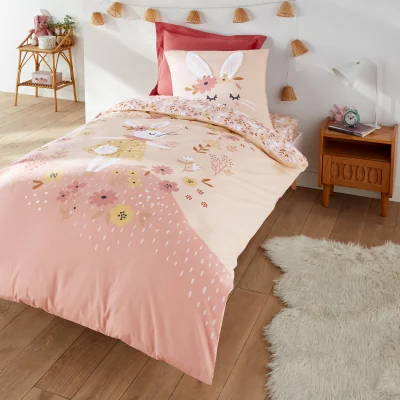 La Redoute Flower Rabbit 100% Organic Cotton Duvet Cover