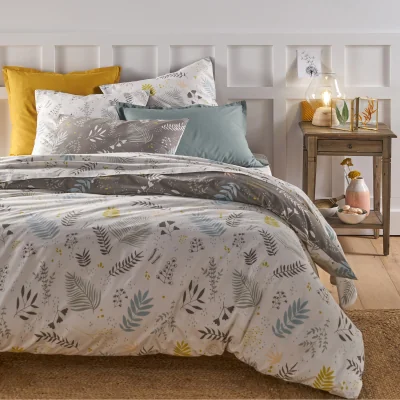 La Redoute Suzanne Floral 100% Cotton Percale 200 Thread Count Duvet Cover