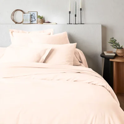 La Redoute Scénario Plain 100% Cotton Zipped Duvet Cover