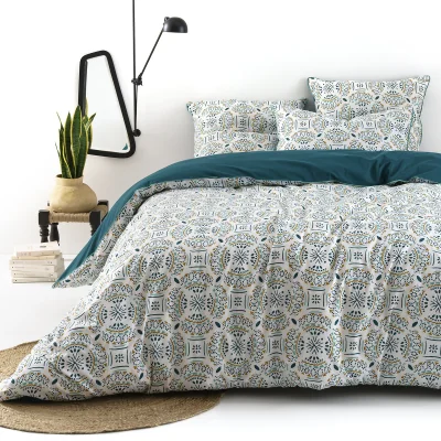 La Redoute Keyiah Tile Print 100% Cotton Duvet Cover