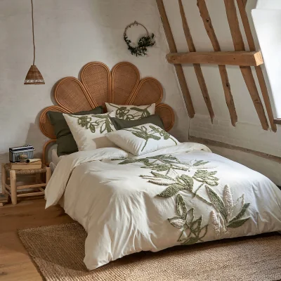 La Redoute Piana Tufted Botanical 100% Cotton Duvet Cover