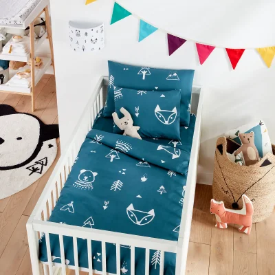 La Redoute Forest Camp Animal 100% Organic Cotton Duvet Cover