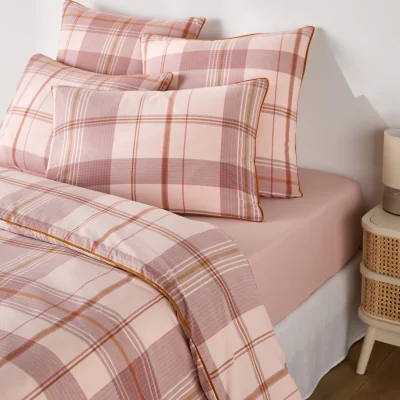 La Redoute Dollon Checked Washed Cotton Yarn-Dyed Duvet Cover
