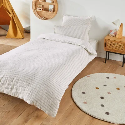 La Redoute Linot Striped 100% Washed Linen Duvet Cover